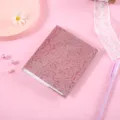 Cute 3-inch glitter photocard binder mini photo album kpop idol card holder 64 pockets - 3 Inch 64 Pockets / Red Floral