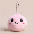 Süßer rosa Plüsch Baozi Knödel Schlüsselanhänger weiches Kuscheltier Taschen Anhänger - 7cm / Rosa