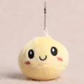 Süßer Plüsch Brötchen Schlüsselanhänger flauschiger Dämpfbrötchen Anhänger weiche Zeichentrick Puppe - 7cm / Gelb