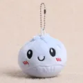Süßer blauer Plüsch Brötchen Schlüsselanhänger weiche Cartoon Stofftier Puppe Geschenk - 7cm / Blau