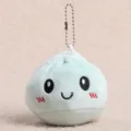 Schöner grüner Knödel Plüsch Schlüsselanhänger, weiches Stofftier für die Tasche. - 7cm / Grün
