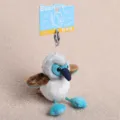 Cute plush bird keychain, soft stuffed animal bag pendant with brand tag for gifts. - Little Bird Pendant White