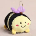 Süßer Bienen Plüsch Anhänger gelb schwarz Streifen lila Flügel Schlüsselanhänger Tasche Deko - 10cm / Violetter Flügel