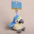 Cute plush parrot keychain, soft stuffed animal bag pendant, lovely birthday gift for kids. - Little Bird Pendant Blue