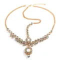 Gold Crystal Head Chain Boho Forehead Jewelry Rhinestone Hair Accessory for Women and Girls - Bohemian Headpiece(FD071) / Gold