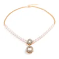 Bohemian rhinestone pearl forehead chain hair accessory vintage gold bridal headpiece - Bohemian Headpiece(FD094) / Gold