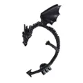 Goth punk draak oorclip oorbellen zonder piercing gotische sieraden detail foto - Zwart E040