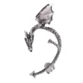 Gotische draak oor manchet, punk stijl metalen oorbel, clip oorbel zonder piercing voor unisex. - Antiek Zilver E040