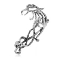 manguito de oreja dragon volador punk gotico para hombre mujer, pendiente de clip de plata vintage. - Plata Antigua E191