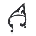 Gothic black baroque scroll ear cuff gothic punk elf ear clip unique statement jewelry woman. - Right Ear / Black