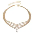 Gold rhinestone multi-layer forehead chain crystal headpiece bridal hair jewelry accessory. - FD125 Style (FD125) / Gold