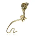 Pendiente de Oreja Cobra Gótico, Arete de Serpiente Oro Vintage, Estilo Punk - Bronce E189