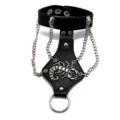 Punk Gothique Squelette Cuir Harnais de Main Bracelet avec Bague Noir Bijoux - Scorpion