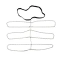 Prachtige multi-layer strass lichaamsketting, sexy dijbeenketting voor dames partywear. - ST086 / Zilver