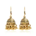 Boucles d'oreilles Jhumka Or Ethnique Vintage Cloche Pendentif Glands Alliage Femme - Vieil Or