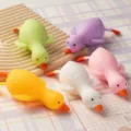 Cute cartoon duck squeeze toy for stress relief, soft silicone sensory toy for kids and adults. - Go Duck / 1 Piece / Yellow