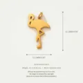 Ciondolo fenicottero in acciaio inossidabile dorato accessorio gioielli fai da te - Ciondolo Fenicottero Oro Solo (Senza Catena) (JXNK253301GK)