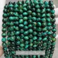 Perles de pierre d'œil de tigre vert naturel Perles rondes en vrac pour bijoux - 6mm (Environ 60 Perles) / Œil de Tigre Vert Amélioré 1A