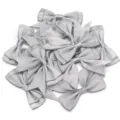 Silver satin ribbon bows for DIY crafts, gift wrapping, hair clips, and clothing accessories. - 2.5cm Width (10 Pieces/Pack) / Premium Grey