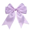 Lavender purple satin bow hair clip double layer swallowtail DIY craft gift packing accessory - 4cm Width (10 Pieces/Pack) / Purple