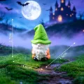 Halloween witch skull gnome figurine mini resin DIY doll desktop decoration ornament 1pc - 2# Skull Gnome