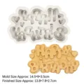Moule en silicone Happy Birthday décoration de gâteau fondant pâtisserie chocolat outil - Grand Style (A674) / Gris