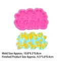 Moule en silicone Happy Birthday decoration de gateau DIY chocolat fondant patisserie - Petit Style (15-607) / Rose