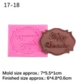 Moule en silicone joyeux anniversaire DIY chocolat gâteau topper outil de cuisson fondant - Style 4 (17-18) / Rose