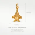 Edelstahl Flugzeug Anhänger vergoldet 18k Mode Schmuck Accessoire Charm Anhänger - Kampfflugzeug Anhänger