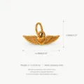 Pendentif cœur ailes d'ange en acier inoxydable plaqué or bijou tendance léger - Pendentif Ailes de Coeur