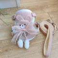Rosa Waffelstoff Haustier Geschirr und Leine Set mit Hasenohren für kleine Hunde und Katzen. - Größe M (3-7,5 kg) 1,8 m Leine / Hase-Stil (Rosa)