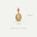 Elegant copper opal pendant necklace charm with zircon accent, stylish jewelry accessory. - October Birthstone Pendant