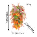 Guirlanda de puerta de calabaza de otoño hoja de arce decoración colgante 50cm - Calabaza Colgante de Acción de Gracias (K1-16)