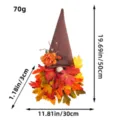 Decoración de pared de gnomo de Acción de Gracias de otoño con hojas de arce SKU. - Decoración de Sombrero de Café (U3-23)