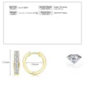 D-color moissanite stone triple hoop earrings for women, chic and versatile everyday fashion. - Minimalist Huggie Earrings (Yellow Gold) / Gold