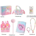 Set regalo cancelleria taccuino peluche unicorno borsa tracolla per bambini studenti compleanno. - Set di Cancelleria Piccolo