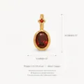 Exquisite copper gemstone pendant necklace accessory featuring elegant red stone design for women. - January Birthstone Pendant
