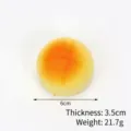Juguete antiestrés de pan de simulación PU de rebote lento, modelo de comida suave deco. - Pan de Cruz Claro 6cm (Rebote Lento)