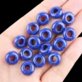 Natural lapis lazuli stone large hole donut abacus beads for DIY jewelry making accessories - 6x12mm Simulated Lapis Lazuli (Single)