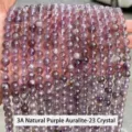Natural Amethyst Crystal Beads 3A Purple Gemstone Loose Beads for DIY Jewelry Making Accessories - 6mm (Approx 60 Pieces) / 3A Natural Amethyst Azeztulite Crystal Loose Beads