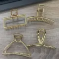 Metalen haarklem set, grote gouden geometrische haarklemmen voor dames haarstyling accessoires. - Gereedschapsset combinatie / 4-delige set / Goud