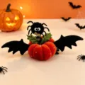 Halloween pompoen vleermuis haarspeld pluche spin haaraccessoire voor feest cadeaus - Pompoen Vleermuis Haarclip (8#)