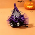 Halloween spin heksenhoed haarspeld, schattig pluche zwart en paars design voor feest. - Pompoen Paarse Hoed Haarclip (9#)