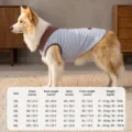 Winter warm dog hoodie for large dogs golden retriever striped pet clothes warm vest apparel - Blue Base Shirt (Polo Collar)