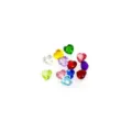 12-Color Heart-Shaped Crystal Birthstone DIY Jewelry Accessories Colorful Glass Gemstones - 12-Color Pack