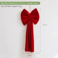 Großer roter Samt Schleife Weihnachtsbaum Hänge Ornament Urlaubsfeier Heim Fest Dekor - Hellrote Schleife (110cm) Zweischichtig