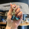 Colorful electroplated whale keychain, shiny metal pendant for women's bags and car keys. - BH-1344 (Whale)