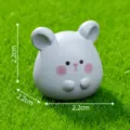 Mini simpatica statuetta di topo grigio ornamento scrivania micro paesaggio resina 2.2cm - Mengli Topo (C2030) / 2.3x2.2cm / 1# Zodiaco Topo