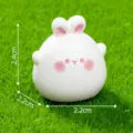 Graziosa mini statuetta di coniglio micro paesaggio ornamento fai da te decorazione auto - Mengli Coniglio (C2030) / 2,4x2,2cm / 4# Zodiaco Coniglio