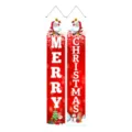 Christmas hanging banners porch decorations red holiday couplets party indoor outdoor decor - Santa Claus Print Style (SDMD936) / 180x30cm